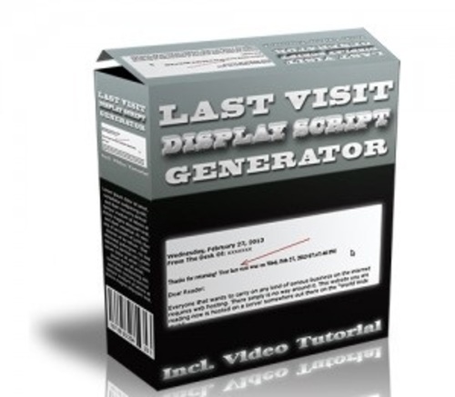 Product picture Last Visit Display Script Generator - Script & Video Tutorial with MRR