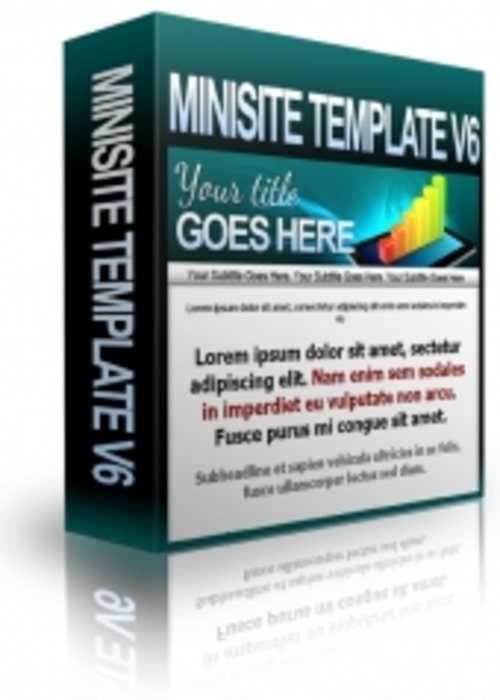 Product picture Minisite Template V6 - Minisite with PLR