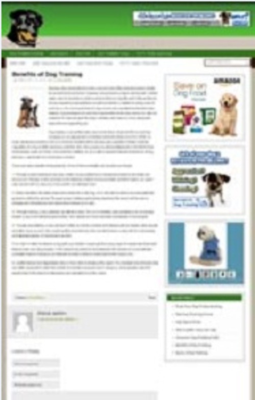 Product picture Dog Training Blog - WP Blog with PLR