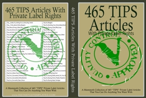 Product picture 465 TIPS Articles - Articles with PLR