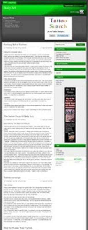 Product picture Body Art Niche Blog - WP Blog with PLR