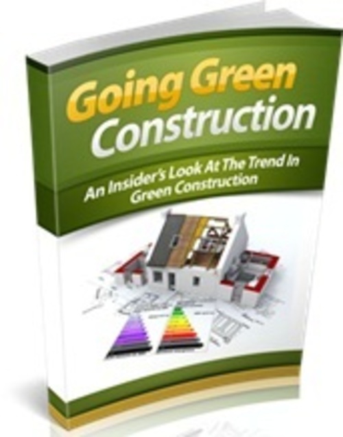 Product picture Going Green Construction - eBook with MRR 